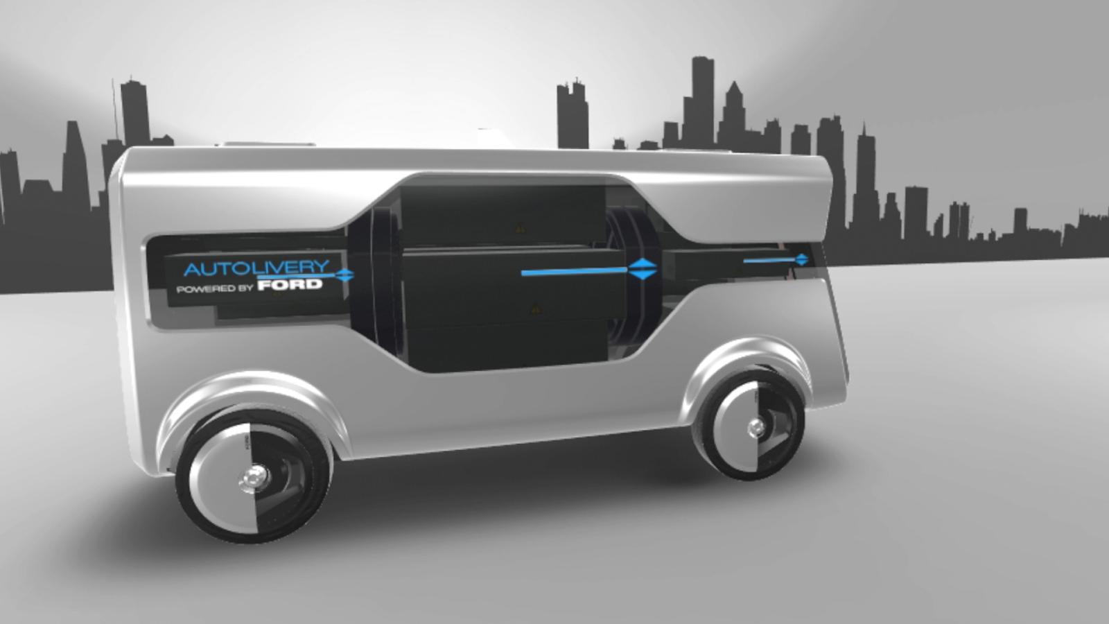 FORD 2017 MWC Autolivery 08 Ford : The city of the future will have autonomous vans and drones... for delivery
