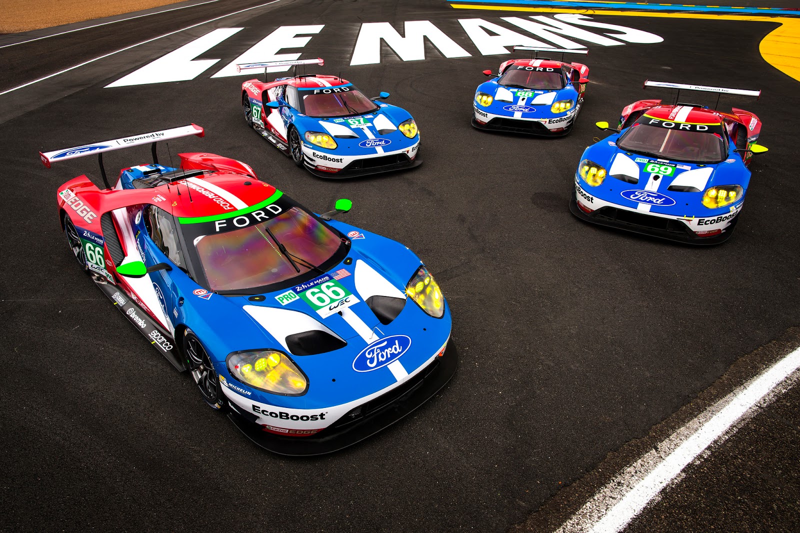 Ford GT the four le mans The 24 Hours of Le Mans are coming, the 4 Ford GTs are ready!