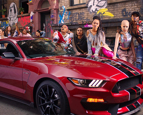 Power GIF 2 Ford Mustang kicks ass with Little Mix