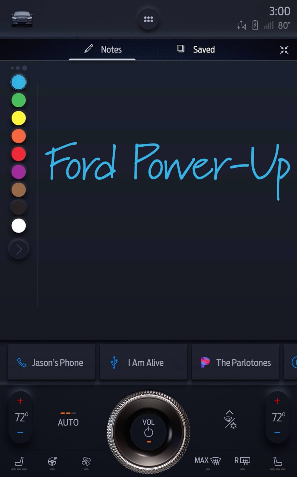 Croquis Ford Power Up 1 Les mises à jour logicielles Power-Up lancées avec la nouvelle Mustang Mach-E permettront de mettre à niveau en permanence tous les véhicules Ford.