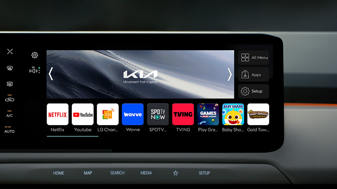 Kia EV3 LG webOS ACP launching 0527 LG Unveils Advanced Content Platform in the new Kia EV3